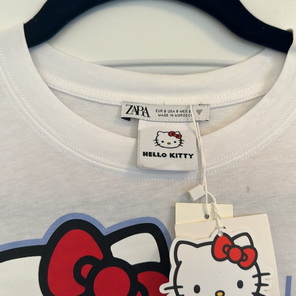 *NEW RARE* ZARA HELLO KITTY JAPAN GRAPHIC LONG SLEEVE TEE SMALL - Picture 2 of 6